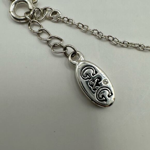 G & G BLESSED Crystal Rhinestone Chain Necklace Silvertone Inspirational Jewelry - Picture 4 of 8